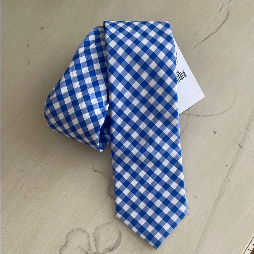 CREWCUTS TIE 52” - Blue and White Gingham - Picture 9 of 10